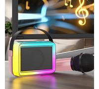 Altoparlante portatile Bluetooth 5.3 Jacenvly da 10 W con microfono, luci colorate, batteria da 4000 mAh, compatibile con app K-Song, per attivitÃ