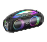 MARSGAMING MS-PULSE, Altoparlante Bluetooth Portatile 50W RMS, Illuminazione RGB, 2 Driver Attivi 93mm + 2 Driver Passivi Ultra-Bass, Vivavoce, USB / MicroSD / AUX / FM, Maniglia e Tracolla, Nero
