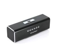 Altoparlante portatile MusicMan MA Soundstation - Suono stereo - Radio FM integrata, lettore MP3, USB, AUX / Line-In, scheda MicroSD - Tempo di riproduzione 6 ore - Ideale per viaggiare (Nero)
