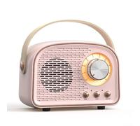 Altoparlante portatile per radio FM, 500 mAh, retrò, Bluetooth, mini altoparlante senza fili, con diverse modalità di riproduzione per gli amanti della musica (bianco)