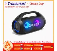 Tronsmart Bang SE Cassa Bluetooth 5.3 40W, Altoparlante Potente Portatile, Luce LED e Suono Stereo, 24 Ore di Riproduzione, Waterproof IPX6 con Powerbank, con AUX e TF