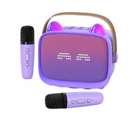 Altoparlante Portatile Wireless Karaoke Machine con 2 Microfoni K Song Family Sing Machine Viola