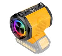 Altoparlante portatile wireless per batteria Dewalt 18 V 54 V, piccolo altoparlante wireless per cantieri, casa e feste (batteria non inclusa)