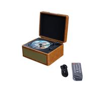 Altoparlante Portatile Wireless , Riproduttore Multifunzionale CD Retrò, Lettore Audio Marrone