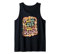 Altoparlante pubblico anni '70 Hippie Retro Pace Amore Parlare in pubblico Canotta