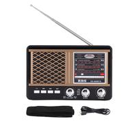Altoparlante radio Bluetooth in stile retrò classico, radio portatile con lunga durata della batteria, sintonizzazione a 3 bande, suono potente,
