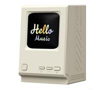 Altoparlante retrò per PC con display di testo allarme (verde) | Lyrics Display - Sveglia integrata per conto alla rovescia, design nostalgico per PC, colore verde