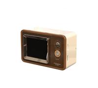 Altoparlante Retrò Sistema Audio Vintage Lettore Musicale MP3 Wireless Supporto per La Visualizzazione Dei Testi Calendario Marrone