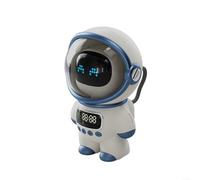 Altoparlante robot interattivo AI con Blue-tooth 5.1 EDR e batteria da 1800 mAh, uscita audio da 6 W, supporto per schede FM e TF, sveglia intelligente (bianco)