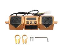 Altoparlante stereo per moto audio per montaggio su manubrio Bluetooth Lettore musicale MP3 impermeabile con radio FM Supporto per scheda di memoria USB Universale per motocicli