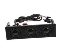 Altoparlante Stereo per PC, 14,9x8x4,2cm Pannello Frontale Nero | ABS e Magnete, Componenti Elettronici Integrati, per Scheda Audio Madre PC e Case Slot Ottico
