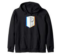 Altoparlante Trippy RGB Glitch EDM Glitchcore Felpa con Cappuccio