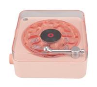 Altoparlante Vintage Wave, Lettore CD Portatile a Forma di Giradischi, Piccolo Altoparlante Stereo Wireless Multifunzione 3 in 1 con Luce Notturna Ambientale, Adatto per gli