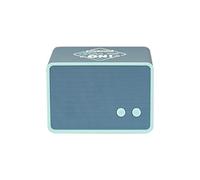Altoparlante wireless Bluetooth con "Hey tu! Accendimi!". marchio Mr. Wonderful con 3-4 ore di autonomia. Forma rettangolare e colore blu.