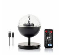 InnovaGoods® Luci a Sfera da Discoteca LED con Altoparlante, Proiettore di Luce Multicolor Fisso o Sequenziale con Attivazione del Suono, Slot per Schede TF, Rotazione a 360°, Ideale per Feste.