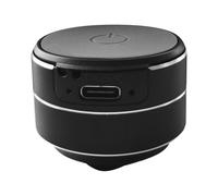 Altoparlante wireless - migliora l'immersione audio, compatta conduzione ossea estetica circolare, batteria 400 mAh + uscita stereo, ABS di alta qualità e in lega di alluminio - per musica e