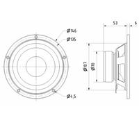 VIS W 130S-8 - Altoparlante basso midrange W 130S, 50 W, 8 Ohm