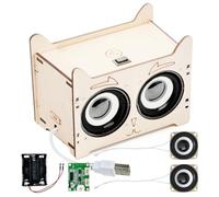 Altoparlanti Bluetooth fai da te, set di altoparlanti elettronici, in legno, esperimenti scientifici, per bambini a partire dagli 8 ai 12 anni, altoparlante Bluetooth, regalo per adulti e ragazzi e