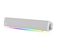 CREATIVE Sound Blaster GS3 (Bianca) Soundbar compatta da gaming con RGB e tecnologia SuperWide, alimentata tramite USB, Bluetooth 5.4, porta di uscita cuffie