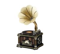 Altoparlanti da scrivania con lettore CD e Bluetooth, con ricarica USB, radio FM, stile vintage per gli amanti della musica