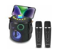ALTOPARLANTI DAEWOO DW3008 - Bluetooth 5.4 - Radio FM - Luci LED RGB - 2 microfoni wireless, Potenza totale N/C, Numero di casse N/C, Multicolore, Nero
