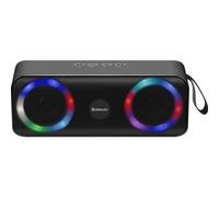 Defender Altoparlante Bluetooth Q1 portatile, scatola musicale con luce LED RGB, scheda USB/Micro SD/riproduzione AUX-in True Wireless Stereo vivavoce - ricevitore FM, lettore MP3 Bluetooth