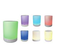 Altoparlanti Denver cilindrici wireless e cablati 3W Bluetooth FM LED MicroSD