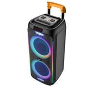 Altoparlanti Denver Party Wireless 60W con Bluetooth, LED multicolor e maniglia trolley