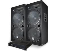 Altoparlanti DJ CLUB LSC215 - Boomers 38 cm - + Amplificatore Gemini 5000 W + Cablaggi