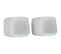 MARSGAMING MS-PRO, Altoparlanti Compatti 10W, RGB Flow Dinamica, Altoparlante PC con Controllo del Volume e Ingresso Jack 3.5mm, Altoparlanti Gaming Compatibili PC/Mac/Smartphone/Tablet, Bianco