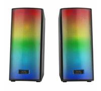 MARSGAMING MSRGB2, Altoparlanti Bluetooth 5.3 15W, Processore Audio DSP, Illuminazione RGB Dinamica, Frontale Total Mesh, Altoparlanti Compatti con Control Box, Ingresso Jack 3.5mm e USB, Nero