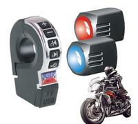 Altoparlanti per moto, wireless per manubrio con ricarica telefonica integrata, impermeabile, per auto, scooter, bicicletta, ciclismo, automobilistico, adulti