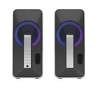 ALTOPARLANTI PER PC 2.0 GENESIS Helium 100 BT RGB - 10W - 2 canali - Bluetooth 5, 3,5 mm, USB, 120-20000 Hz, Potenza totale 10 W, Bluetooth, Nero, Argento