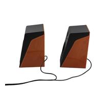 Altoparlanti per PC Desktop Cablati Controllo Volume Rotante dei Bassi Potenziato Plug and Play per Computer Laptop HiFi ABS 2 X 3 W 3,5 Mm USB 2.0