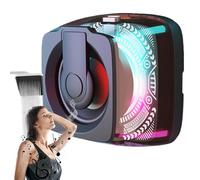 Altoparlanti portatili | Altoparlante da bagno, magnetico, portatile, con luce RGB colorata, supporto per telefono, lettore musicale stereo, per doccia all'aperto, spiaggia, bagno, golf, auto, viaggi