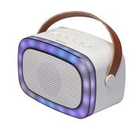 Altoparlanti portatili wireless Bluetooth Denver con illuminazione LED multicolore da 10 W, bianchi