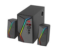 Redragon GS520-PRO - Altoparlante da gioco a 2.1 canali, Dynamic RGB w/EQ Mode, BT/FM/USB/SD/AUX, colore: Nero