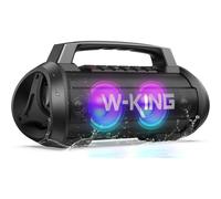 Altoparlanti W-King Bluetooth 120W resistenti IPX6 con LED e stereo