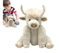 Altopiana Realistica - Bambola Giocattolo Peluche, Animale Da Allevamento Da 10 Pollici | Sound Brown Pelugo Bovini Per Il Comfort Della Buonanotte, Bambini Da Collezione Da Collezione Di Animal
