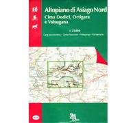 Altopiano di Asiago nord. Cima Dodici, Ortigara e Valsugana 1:25.000