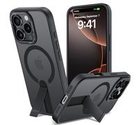 ALTORICO Cover per iPhone 16 Pro Compatible avec MagSafe con Cavalletto, Magnetica Custodia con Supporto Regolabile Integrato Integrato Traslucido Posteriore Sottile Antiurto Case, Nero