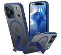 ALTORICO Cover per iPhone 17 Pro Compatible avec MagSafe con Cavalletto, Magnetica Custodia con Supporto Regolabile Integrato Integrato Traslucido Posteriore Sottile Antiurto Case, Blu