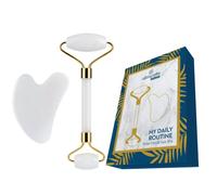 Altrapelle - Daily Routine Kit Roller Viso e Gua Sha in Pietra Naturale per Benessere Corpo e Mente, Stimola la Circolazione, Rilassante e Distensivo, Perfetto per la Cura Quotidiana