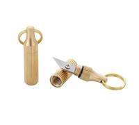 (Altro) 1 mini coltello tascabile in ottone con capsula, coltellino multiuso portatile, coltello da