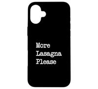 Altro Lasagne Please Funny Lasagne Minimalista Dattilografia Custodia per iPhone 16 Plus