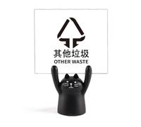 Altro Rifiuto Classify Segnale Timbro Memo Holder Cartoon Gatto Nero Stand Decorazione