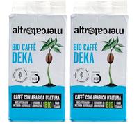 ALTROMERCATO - Caffè Biodeka decaffeinato biologico, macinato per moka - miscela arabica e robusta da filiere del commercio equo e solidale - aroma intenso e gusto equilibrato - 250 g