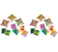 ALTROMERCATO - Stella natalizia appendibile con tè Darjeeling BIO - idea regalo sostenibile - 6 bustine assortite di tè verde e nero - Commercio equo e solidale - 11,2 g (Confezione da 2)