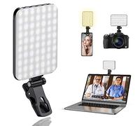 ALTSON 60 Luce Selfie LED 2500k~6500k Dimmerabile Lampada per Fare Video con Molletta & Adattatore per Fotocamera 1/4", Ricaricabile 2200mAh, CRI 97+, 3 Modalità Luce per iPhone, Fotografia, Laptop