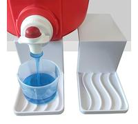 Altsuceser Portabicchieri per detersivo per bucato, dispenser di sapone ammorbidente per tessuti, contenitore per beccucci per liquidi, contenitore in plastica per fogli di plastica, supporto per